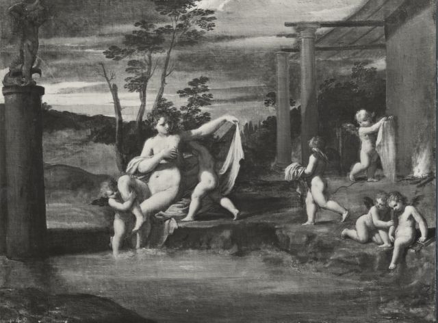 A. Villani e Figli — Scarsella Ippolito - sec. XVI/ XVII - Venere al bagno — insieme